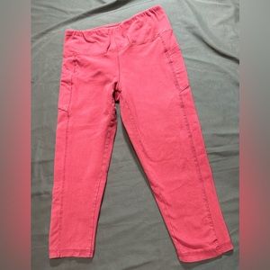 Bebe Dusty Pink Capri Legging, Sz Small with leg pockets